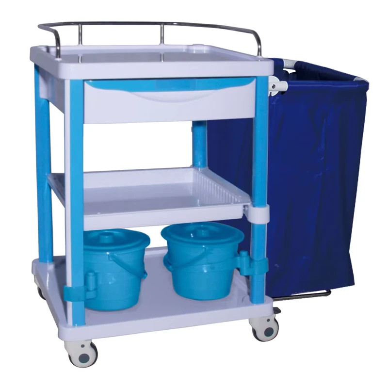 Hospital Medical Nursing Trolley ABS Aluminum Alloy Morning Care Cart with Wheels Furniture Type