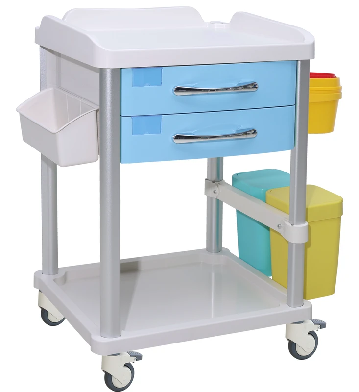 Hospital Medical Trolley Multi Function Storage Cart with 5 Year Warranty 625x475x930mm for Clinic & Hospital Supplies