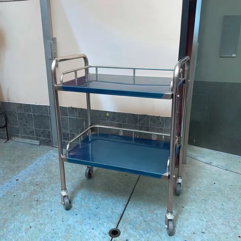 Hospital Medical Trolley Treatment Trolley Office Home Stainless Steel Cabinet Medical ECG Cart