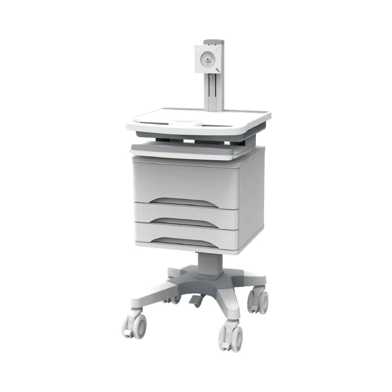 Hospital Mobile Trolley Nursing Record & Ward Round Trolley Hospital Computer Monitor Trolley