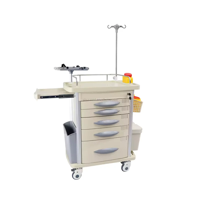 Hospital Multi Function Emergency Cart Ambulance Trolley 750*480*920mm