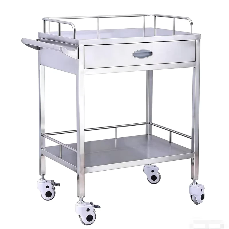 Hospital Nursing Cart Medical Treatment Trolley with Wheels