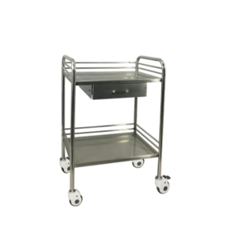 Hospital Plastic & Metal Modern Design Detachable Medical Trolley Cart with Wheels