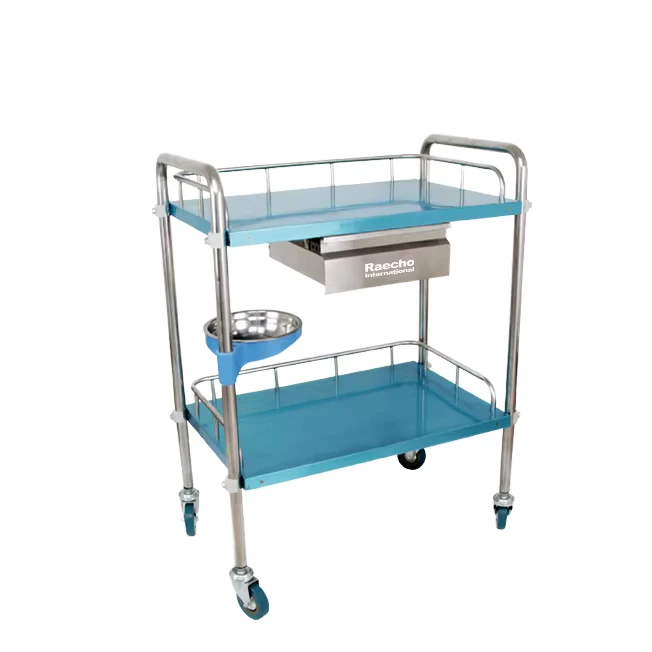 Hospital Stainless Steel Dressing Trolley Surgical Instrument Trolley