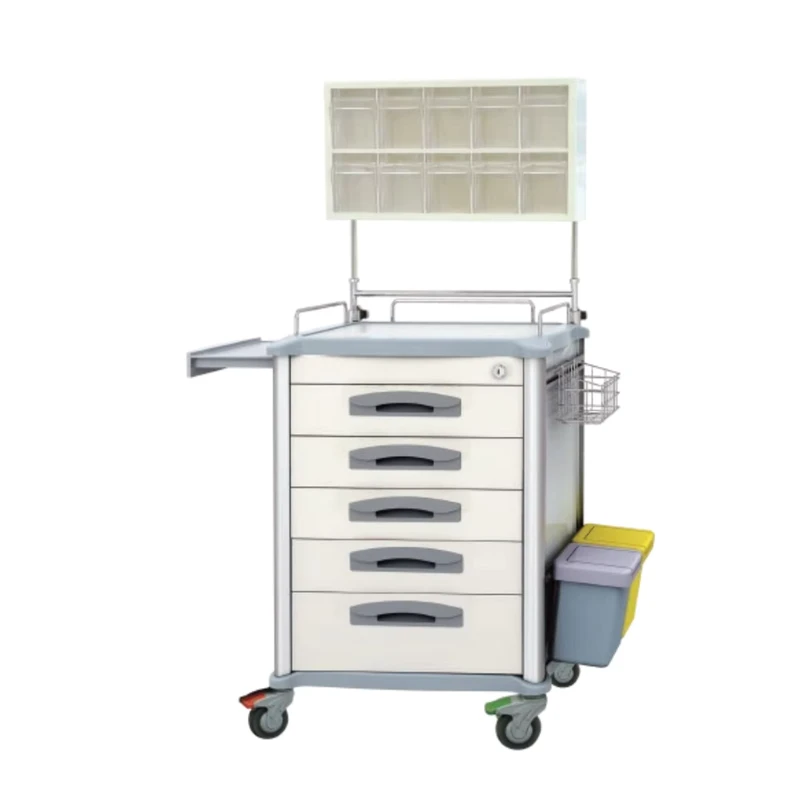 Hospital Steel Trolley Cart Medical Emergency Trolley Medical Emergency Cart