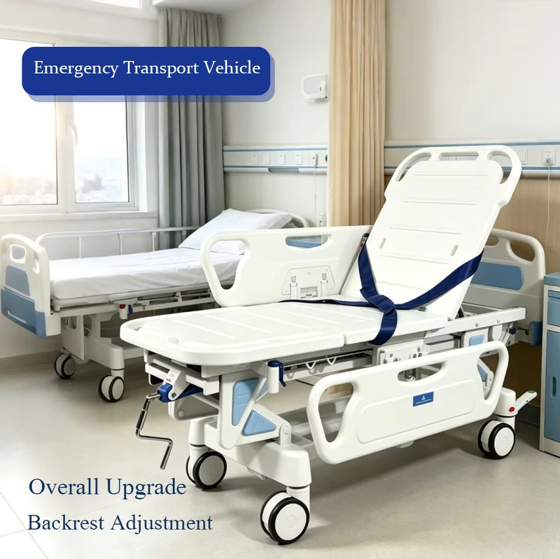 Hospital Transport Gurney Optimized Structure Movable Guardrail Customized Production for Cross Ward Patient Transportation