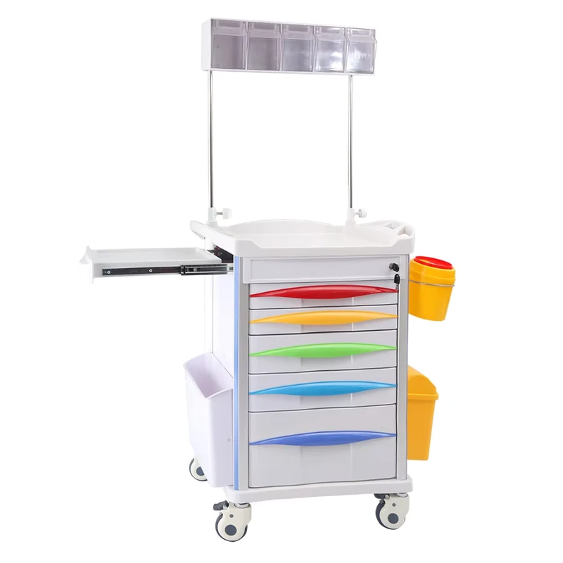 Hospital Trolley Clinic Patient Infusion Medical Cart Hospital Furniture Emergency Medical Trolley