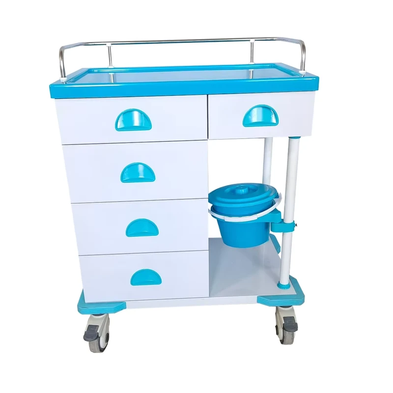 Hospital Trolley Furniture Portable Luxury Anesthesia Trolley Hospital Cart Medical Trolley Crash Cart