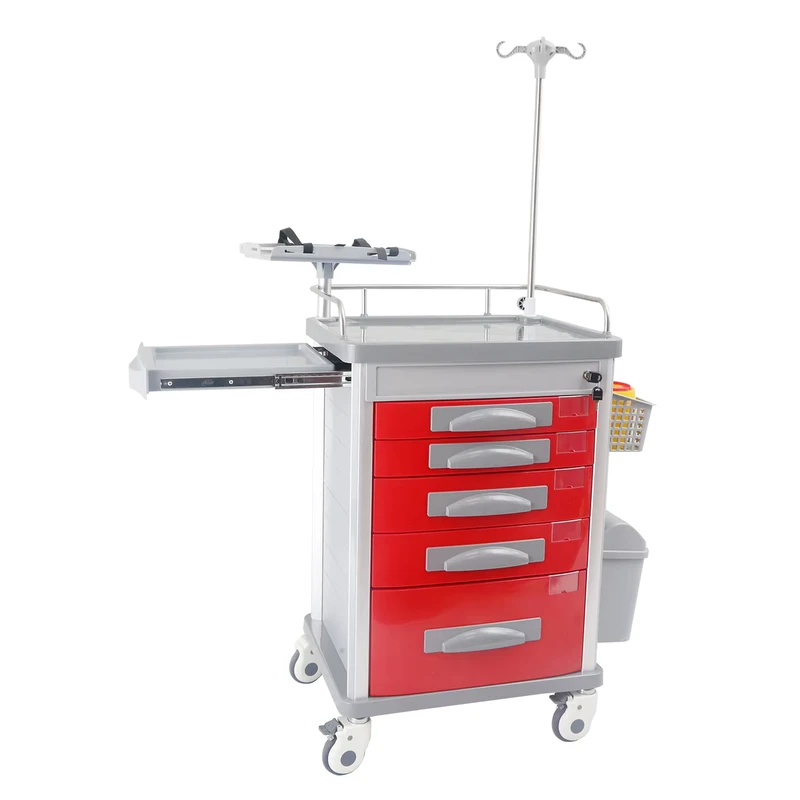 Hospital and Clinic Emergency Trolley Sickroom Nursing Trolley Trolley for Hospital and Clinic Medical Carts