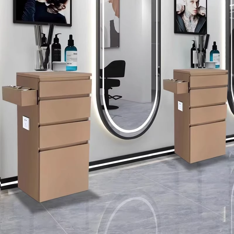 Hot Salon Modern Beauty Shop Salon Furniture Platinum Portable Tool Cart Luxury Detachable 4 Wheel Salon Trolley