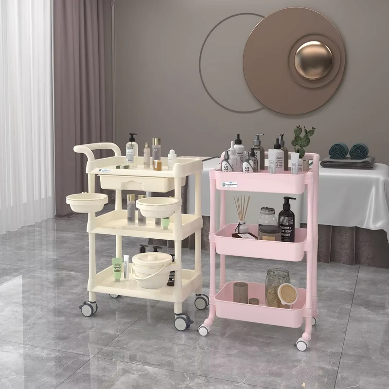 Hot Selling High Quality Beauty Salon Trolley Made in China Multi functional ABS Multi layer Spa Salon Trolley
