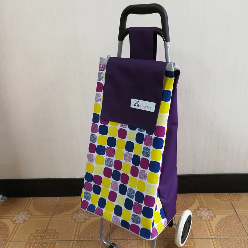 Hot Selling Latest Portable Trolley Steel Folding Shopping Cart for Travel and Hiking Convenience Feature for Mall Shopping