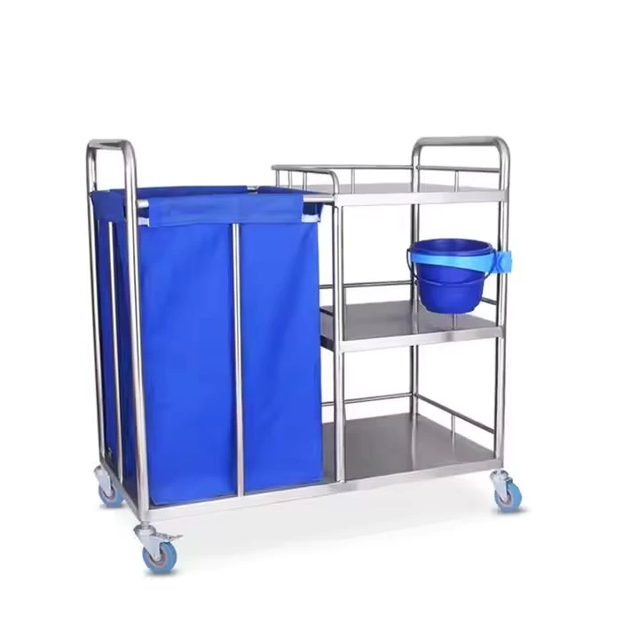 Hot selling Hospital Nursing and Cleaning Trolleys Dressing Trolleys Hospital Furniture Linen Trolleys