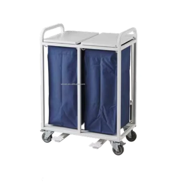 Hotel Laundry Hamper Trolley Linen Trolley Foot Pedal with Soft Closed Lid
