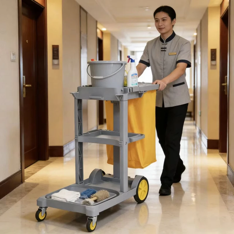 Hotel Multifunctional Cleaning Cart YH C1 Professional Janitorial Tool Cart