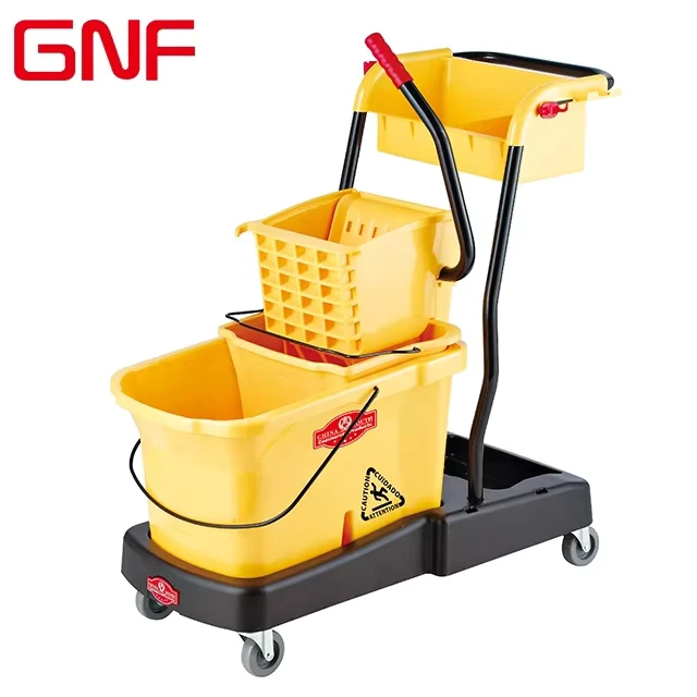 Hotel Plastic Service Cleaning Trolley Janitorial Trolley Cart Multifunction Cleaning Cart for Hospital