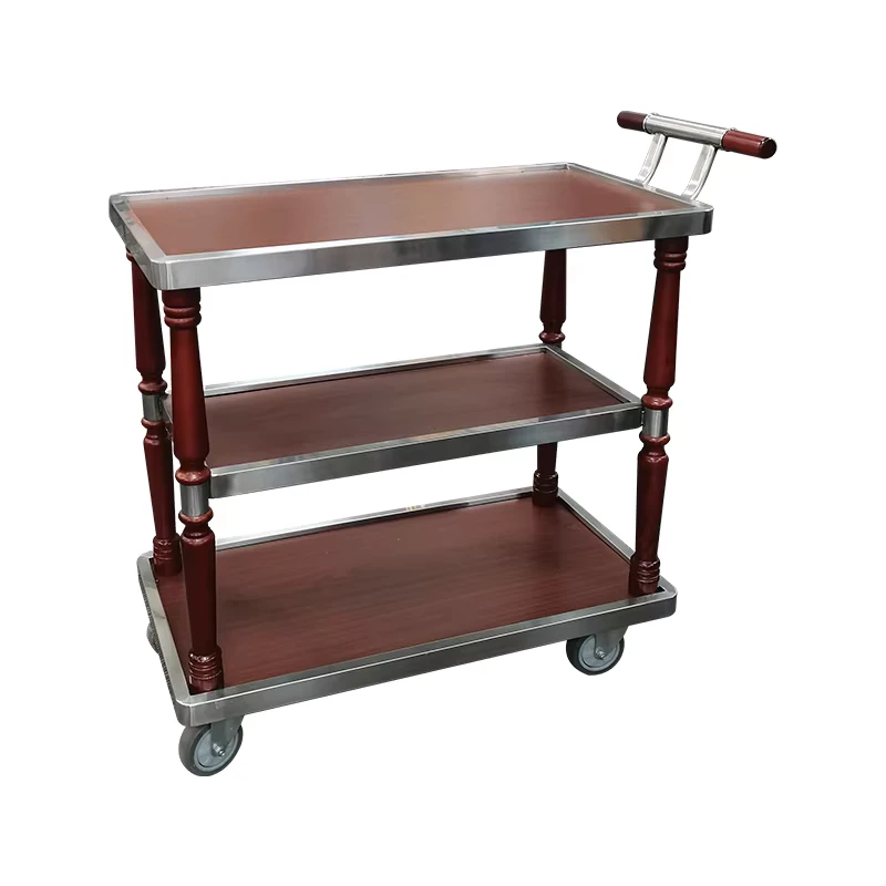 Hotel Restaurant Beverage Service Cart KTV Cake Cart Restaurant Club Trolley Three tier Snack Cart
