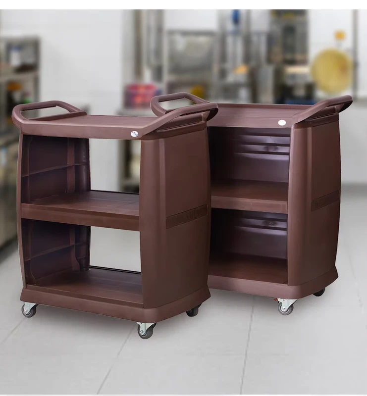 Hotel Restaurant Plastic Food Service Utility Carts Serving Trolley