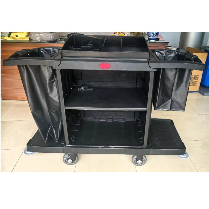 Hotel Restaurant Supplies Plastic Housekeeping Cleaning Service Carts and Trolleys