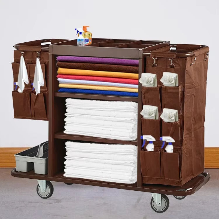 Hotel Room Cleaning Trolley Housekeeping Laundry Cart Trolley Cart