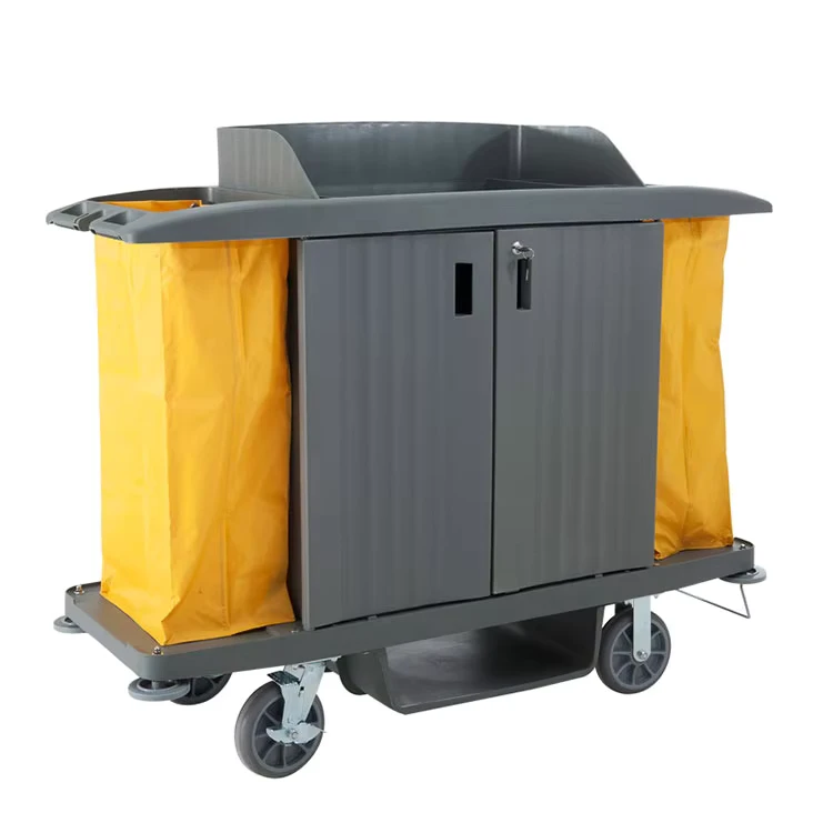 Hotel Room Plastic Service Housekeeping Cart Linen Trolley Service Cart