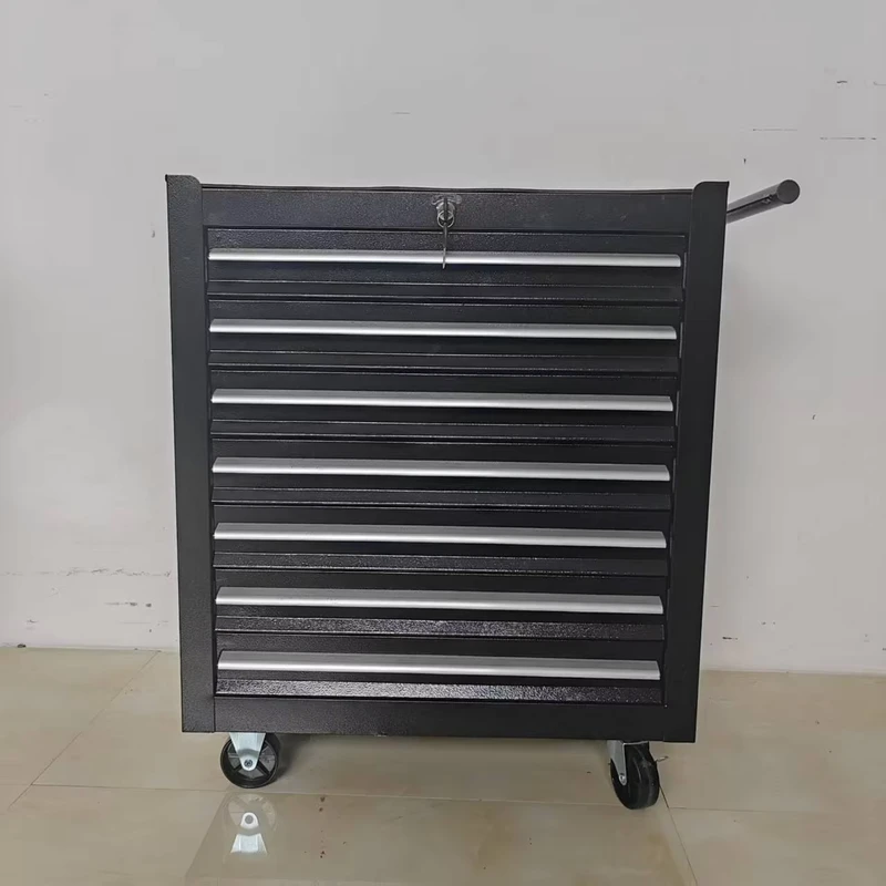 Household 7 Drawer Metal Tool Trolley with Lockable Cabinet Waterproof Rolling Storage OEM Support