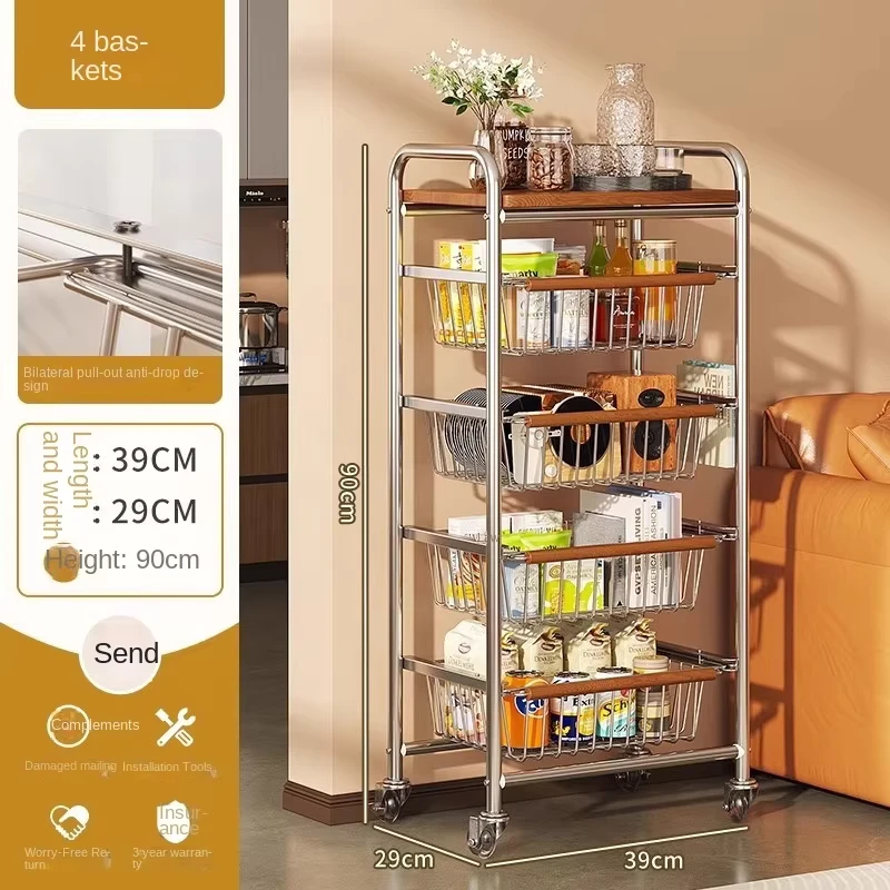 Household Coffee Table Side Snack Rack Steel Middle Ancient Modern Style Multi Layer Mobile Sofa Storage Trolley Home Furniture