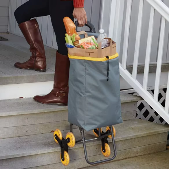 Household Large Capacity Collapsible Hand Trolley Folding Grocery Shopping Cart