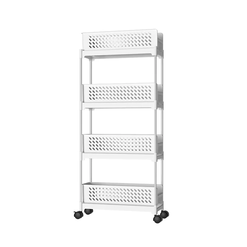 Household Organizer with Wheels Multi Layers Storage Cart Gap Organizer Cart Kitchen Storage Kitchen Trolley
