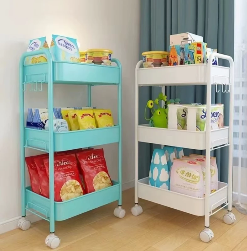 Household Price Storage 3 Tier Versatile Kitchen Trolley Cart Metal Frame Waterproof Durable Eco Friendly Design