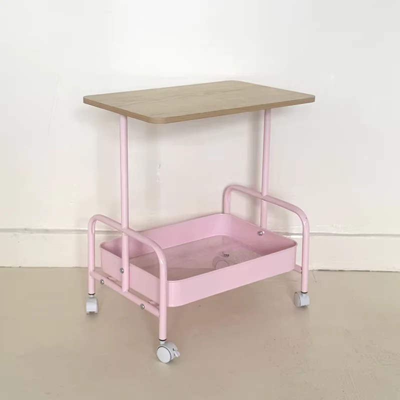 Household Rack Salon Trolley Multi Purpose Kitchen 3 Tier Basket Storage Cart Trolley with Wheels Auxiliary for Beauty Salon