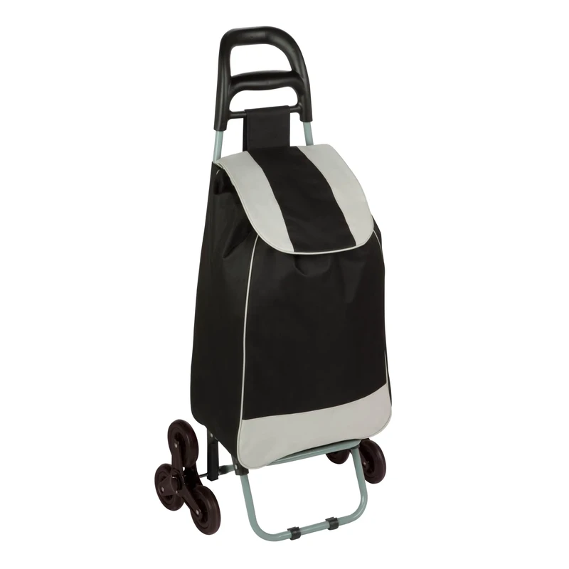 Household Stair Climbing 6 Wheels Foldable Shopping Trolley Portable Shopping Cart with Storage Bag
