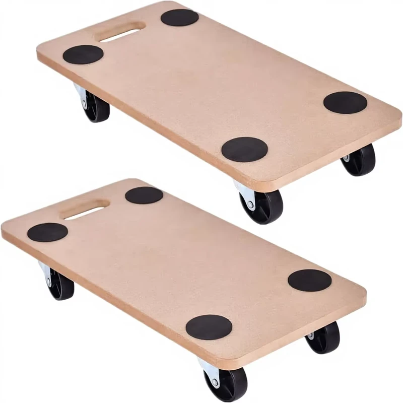 Household Wooden Flatbed Cart Mobile Trolley Transporter Can Bear 250kgs China 4 Year Warranty Lightweight 3.3kg