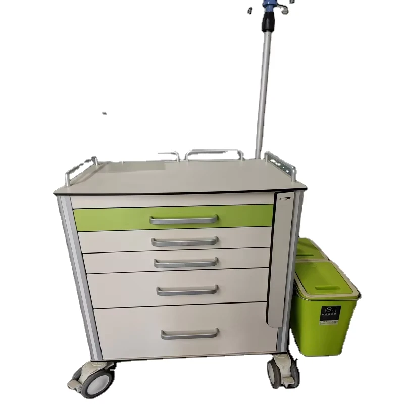 Hpl Hospital Trolley Medical Trolley Surgical Cart Operating Instrument Drug Delivery Cart with Drawer