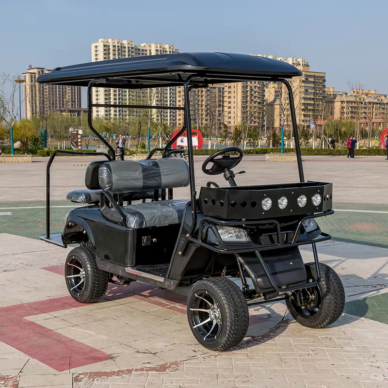 Huanli 2+2 Seater Lifted Electric Golf Cart with CE Certificate 80-100KM Range and 40km/h Top Speed