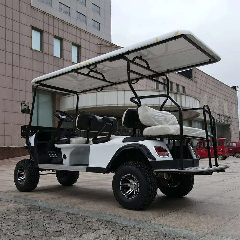 Huanli New Model 4 Seat Electric Golf Cart CE Certified 80-100KM Range Steel Frame for Sale