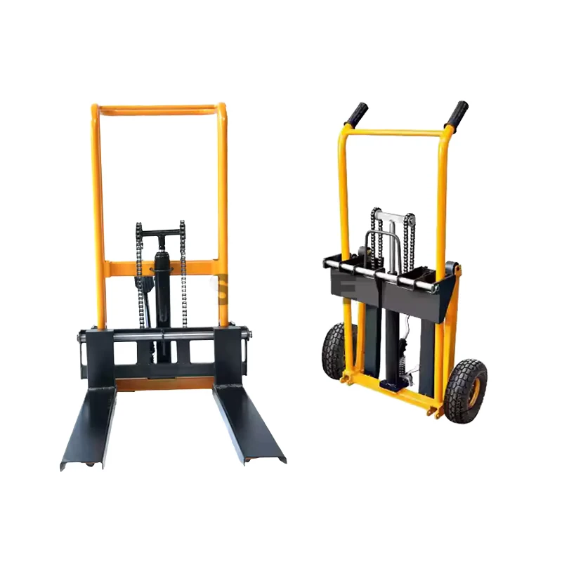 Hydraulic Handling Driver Manual Stacker Lifting and Unloading Hoist for Pushing and Stacking 400kg