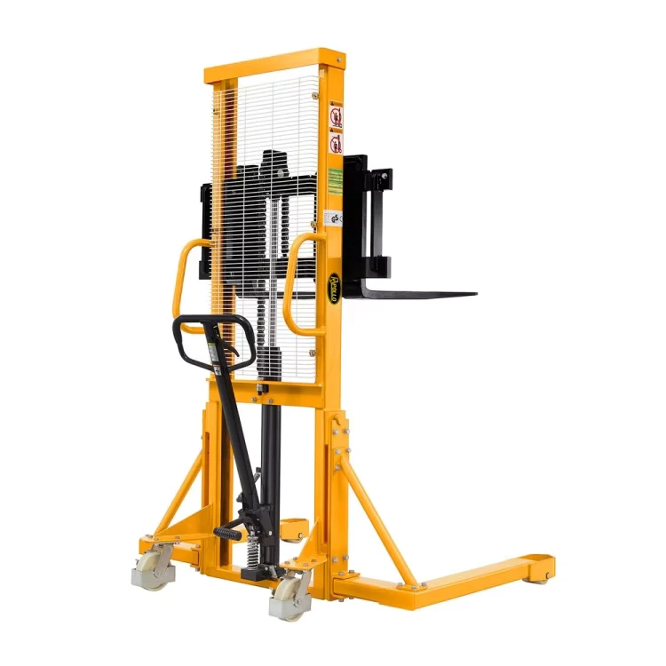 Hydraulic Lifting Manual Hand Pallet Portable Stacker Forklift 1000KG