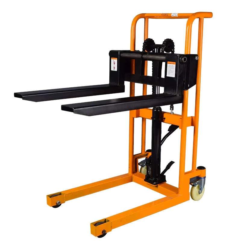 Hydraulic Manual Hand Stacker Lifting Manual Reach Stacker 400kg 1.6m Provided Manual Pallet Truck