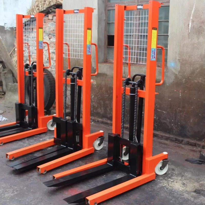 Hydraulic Manual Hand Stacker Lifting Manual Reach Stacker Price Chinese Forklift 1t 1.6m Provided Manual Pallet Truck 125 830mm