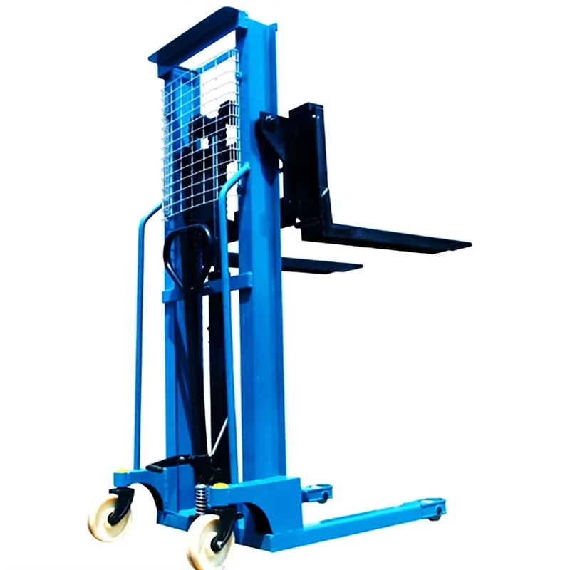 Hydraulic Manual Hand Stacker Lifting Reach Stacker Forklift 1t 80mm Indoor Outdoor Pallet Truck 125 830mm