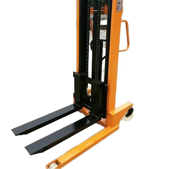 Hydraulic Manual Pallet Stacker Forklift 1 Ton Hand Operated Forklifts Hand Pallet Stacker Hand Crank Forklift