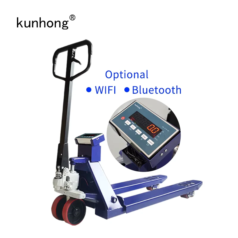 Hydraulic Muanal Pallets 1 Hand 1ton Truck with 1000kg Scale Electric 1ton Forklift Electric Pallet Jack Scale Us Pallets