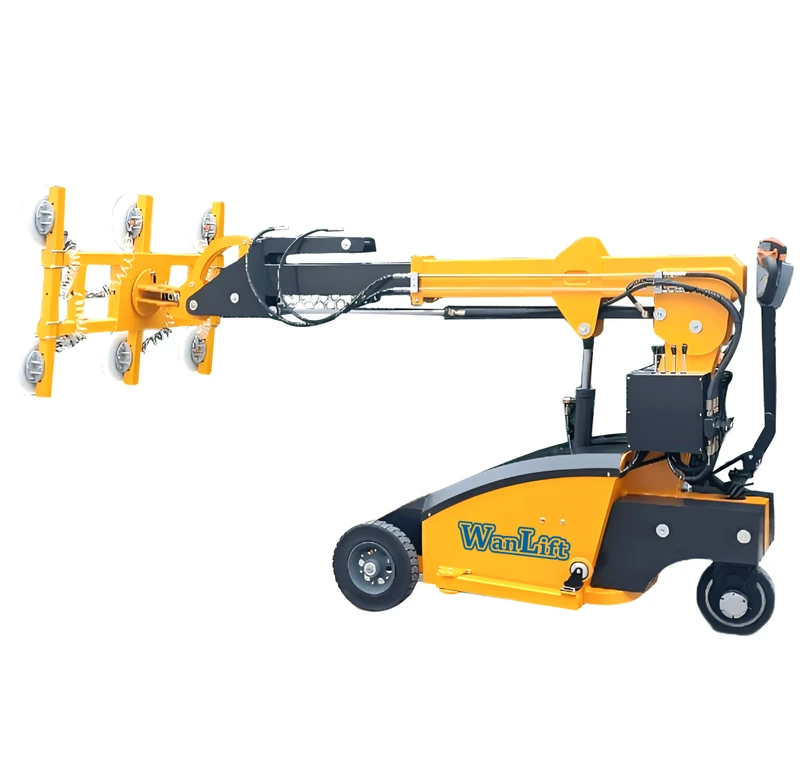 Hydraulic Trolley for Glass Marble Installation 3m 4m 5m Suction Lifter Electric Vacuum Construction Remote Control