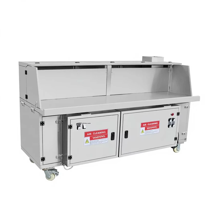 Hydroelectric Composite Smokeless Air Cleaning Purifying Flat Suction Model Barbecue Cart Street Vending Wash Free Grill
