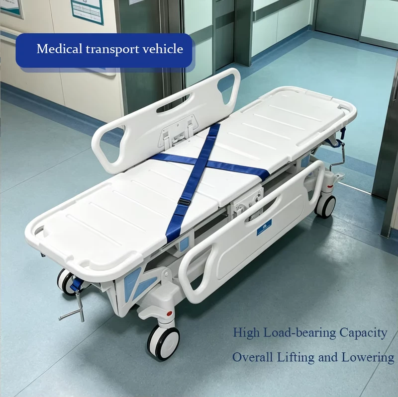 ICU Patient Trolley Corrosion Resistant Stainless Steel Material Ergonomic Design Load Bearing Frame for Intensive Care Unit Use