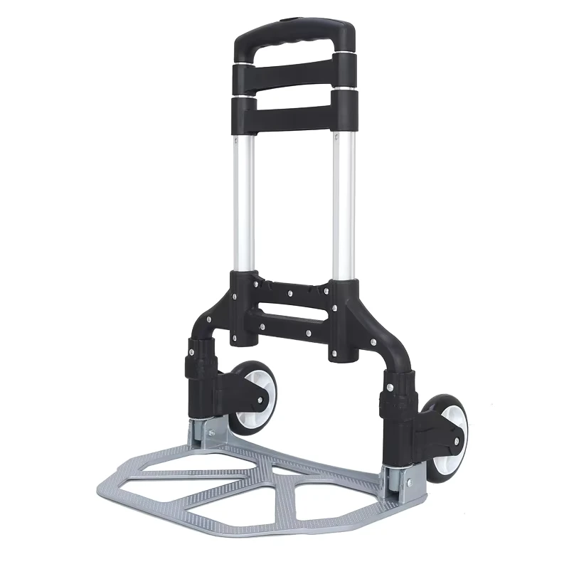Industrial 75kg Aluminium Four Wheel Adjustable Easy Carry Folding Trolley Truck Hand Cart OEM Fht150