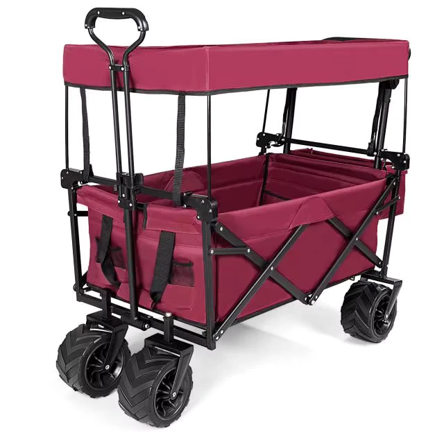 Industrial Collapsible Folding Outdoor All Terrain Utility Cart 600D Oxford Material OEM Available Shopping Camping
