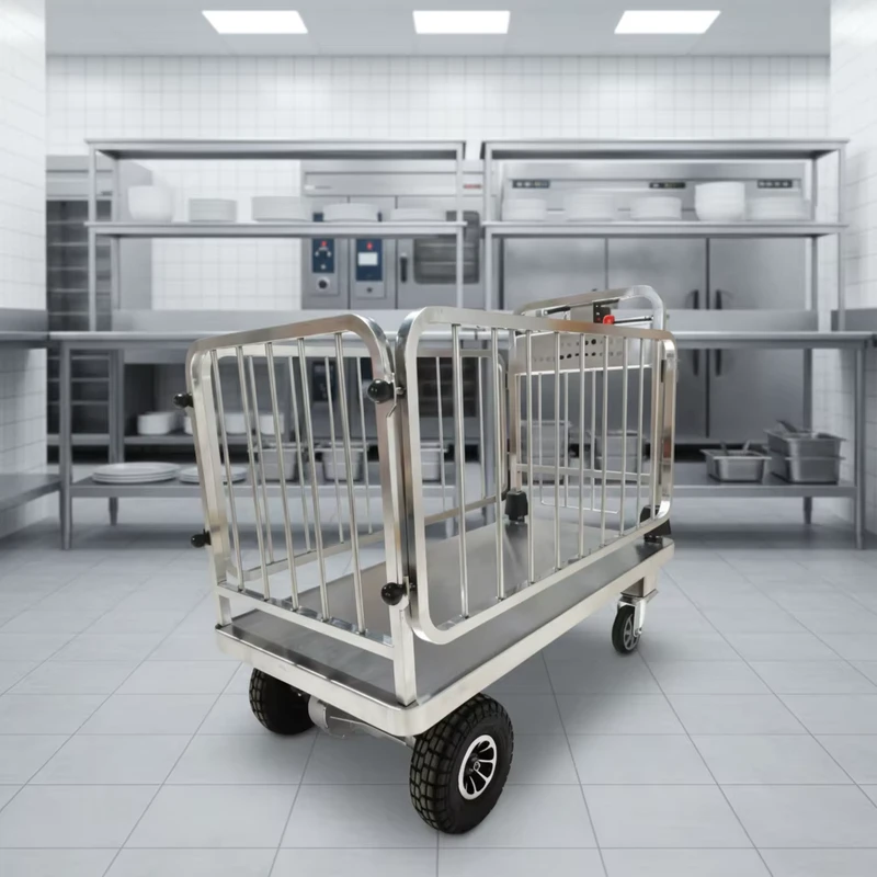 Industrial Electric Platform Cargo Trolley with Frame Structure for Airport and Warehouse Use