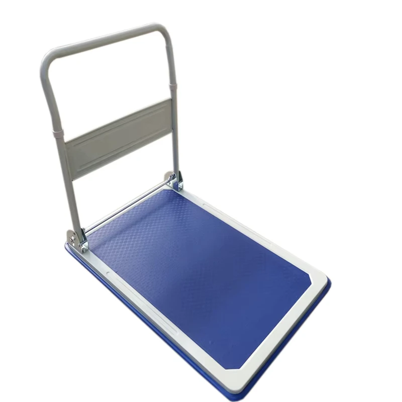 Industrial Foldable Stackable 150kg Four Wheel Aluminium Logistics Collapsible Platform Warehouse Hand Trucks Trolley